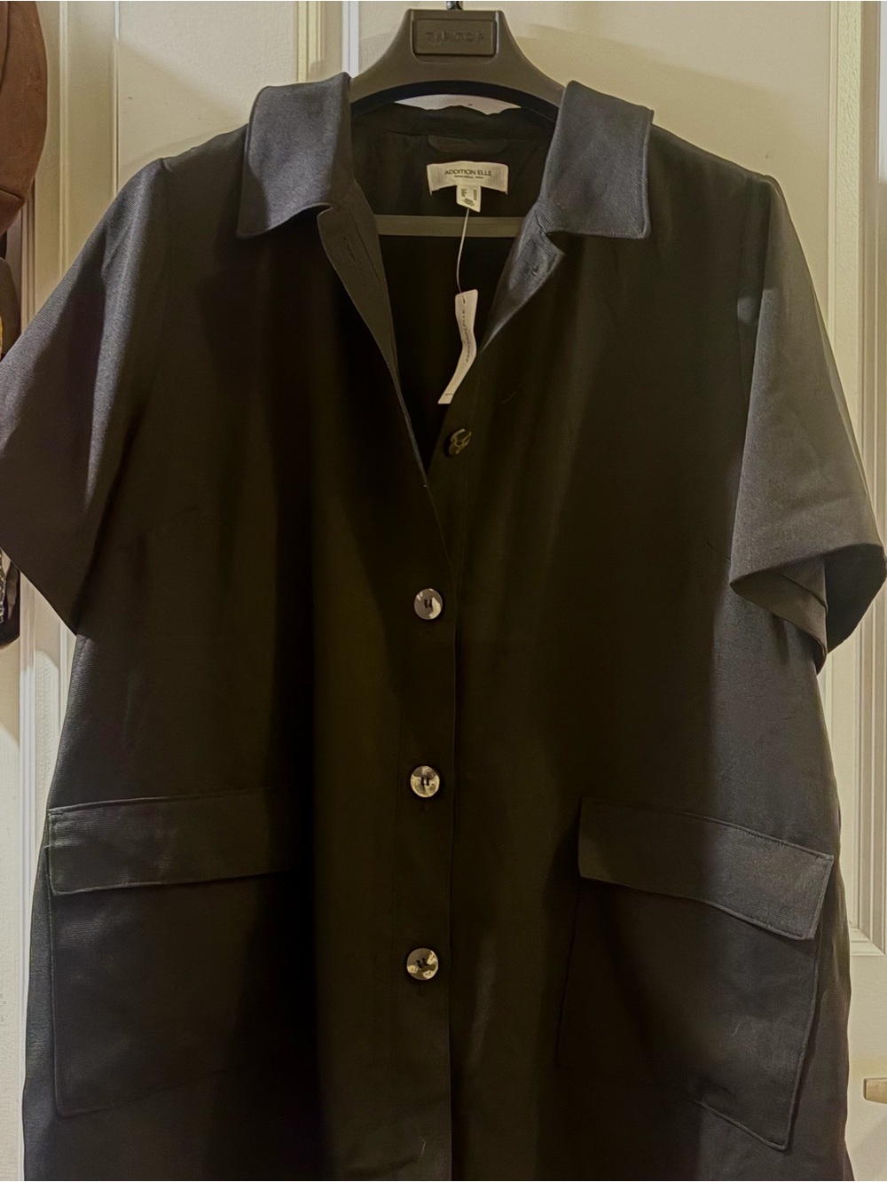 Addition Elle Black Short-Sleeve blazer Coat